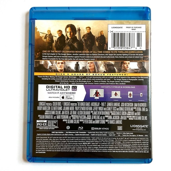 3 For $13! HUNGER GAMES MOCKING JAY PART 2 Blu-ray & DVD 80+ Titles Avail! - Picture 5 of 10